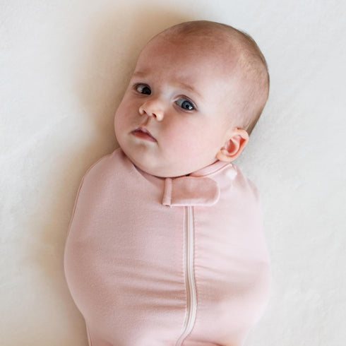 Woombie Simply Baby Swaddling Blanket - Soothing Cotton Swaddle, Wearable Blanket, Pink Blush, 0-3 Months...
