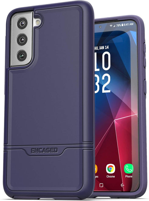 ENCASED Rebel Series Designed for Samsung Galaxy S21 Case, Heavy Duty Protective Phone Case (Purple)...