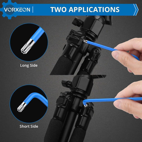 9PCS Star Wrench Key Set T10-T50, Metric Long Arm Star Key Set L-key with Visible Coding for Bike Motorcycle Repair Furniture Assembly Household D...