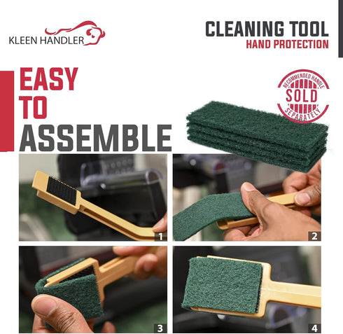 60 Pcs Slicer EZ Scrub Pad – Electric Blade Cleaning Tool, Deli Slicing Machine Cleaner Pads, Clean Mandolin Slicer Safely, Small Scrub Pads (Pack...