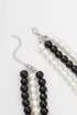 BABEYOND Round Imitation Pearl Necklace Vintage Multi Strands Necklace 20s Flapper Necklace for Party (Black and White)...