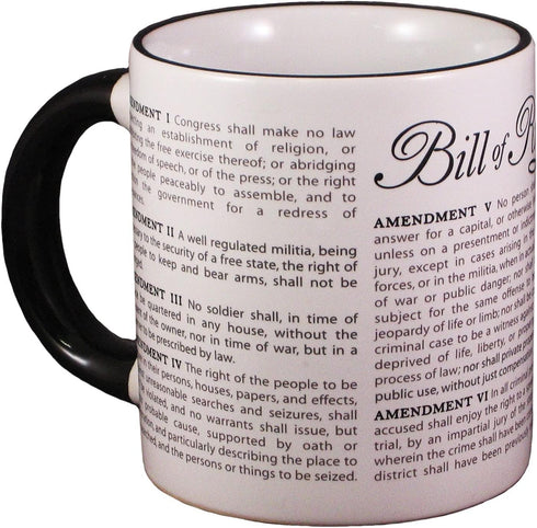The Unemployed Philosophers Guild Color Changing Disappearing Civil Liberties Mug - Hot Coffee Transforms the Bill of Rights, Comes in Gift Box, 1...