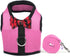 Rypet Small Animal Harness and Leash - Soft Mesh Small Pet Harness with Safe Bell, No Pull Comfort Padded Vest for Small Pet Pink S...