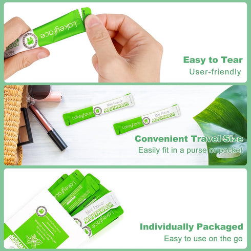 Mouthwash, 30 Packets Travel Mouth Wash for Adults, Travel Size Mouthwash Alcohol Free, Mini Mouthwash for Travel Essential, TSA Approved Mouthwas...