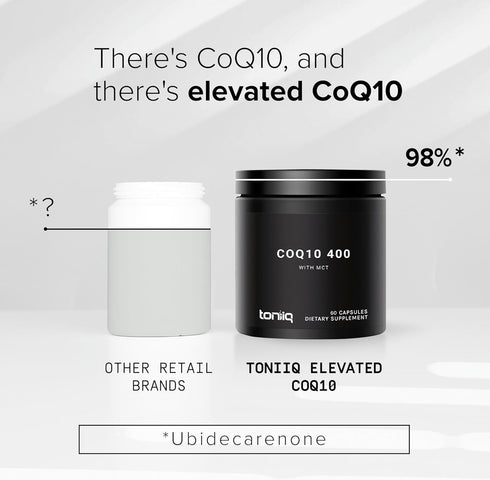 Ultra High Purity CoQ10 400mg - 98% Purified Third-Party Tested CoQ10 Supplement with MCT Oil for Added Bioavailability - High Absorption Coenzyme...