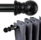 Curtain Rod, 48" - 84" Black Curtain Rods for Windows, 1" Diameter Decorative Adjustable Curtain Rod with Brackets for Room Divider, Bedroom, Livi...