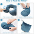 Inflatable Travel Neck Pillow for Airplane Train Car Washable Pillowcase U Shaped Office Napping Pillow...