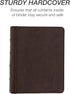 Samsill Vintage Hardback Jr. Book Style 3 Ring Binder, 1 Inch Round Ring, Holds 200 Sheets - Dark Brown...