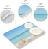 Summer Starfish Dish Drying Mats Seashells Beach Theme for Kitchen Counter Sink 16x18 in, Coastal Dish Draining Mat Baby Bottle Rack Drainer Mat D...