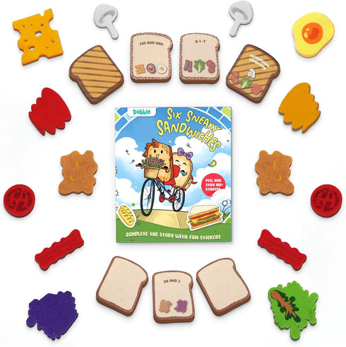 Kids Kitchen Playset for Pretend Play - Six Sneaky Sandwiches | Sandwich Toy for Kids Ages 3-7...