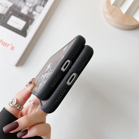 ZTOFERA Compatible with iPhone XR Case Cute, Matte Anti-Scratch Clear Black Floral Butterfly Rose Shockproof Lightweight Protective Case for iPhon...