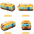 LEDAOU Cute Pencil Case for Kids Girls Boys Pencil Pouch kawaii Pen Pencil Box Bag Holder for School Students (Yellow School Bus)...