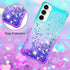 for Samsung Galaxy A35 5G Phone Case with Screen Protector, Glitter Bling Liquid Floating Cute Soft TPU Slim Silicone Women Girls Shockproof Prote...