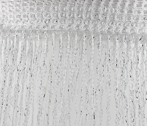 1x2 M Door String Curtain Rare Flat Silver Ribbon Thread Fringe Window Panel Room Divider Cute Strip Tassel for Wedding Coffee House Restaurant Pa...