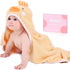Baby Hooded Towel with Unique Animal Design Ultra Soft Thick Cotton Bath Towel for Newborn (Chick)...