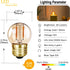 G40 Low Watt Light Bulb Edison LED Bulb Mini Globe Light Bulbs 1W Equivalent to 10Watt Incandescent E26 Screw Base Led Bulbs Ultra Warm White 2200...