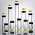 Glass Sample Vials,Wide Mouth Glass Bottle Boro 3.3 with Black Cap for laboratory,reagents bottle,leaf teas, spices,herbs, medication,paint,DIY Cr...