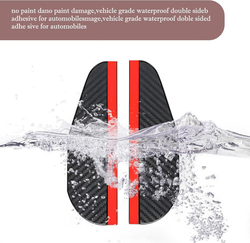 2 PCS Car Rearview Mirror Rain Brow, 6.85" x 2.28" Self-adhesive PVC Carbon Fiber Pattern Side Mirror Rain Shine Shield, Multifunctional Accessori...