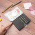 A7 Soft PVC Binder Cover Glitter Golden Refillable Budget Binder 6-Holes Loose Leaf Notebook Binders Round Ring Personal Planner Pages Protectors ...
