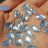 300Pcs 0.31x0.51? Drop Shape Crystal Clear Acrylic Sew On Rhinestones Flatback Sewing Stones for Clothes Dress Crafts Garments Accessories (Silver...