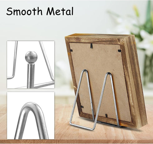 2 Pack Plate Stands for Display, 4 Inch Iron Easel Plate Holder Display Stands Gold Metal Picture Frame Holder Stand for Picture, Decorative Plate...