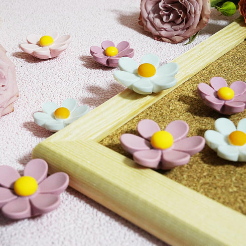 18 Pcs-flower refrigerator magnets, pink refrigerator magnets, cute whiteboard magnets, Girls Locker Magnets (18 Pcs - Pink-Flowers)...