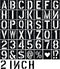 2 Inch Letter Stencils 42 Pcs ReusableTemplates Symbol Numbers Interlocking Stencil Kit Plastic Number Stencils for Wood,Wall,Paper,Fabric,Glass,S...