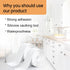 White Caulk Tape Waterproof Self Adhesive, Bathroom Caulking tape,Sealer Strip for Toilet Base Shower Wash Basin Sink, Easy to Use with Silicone C...