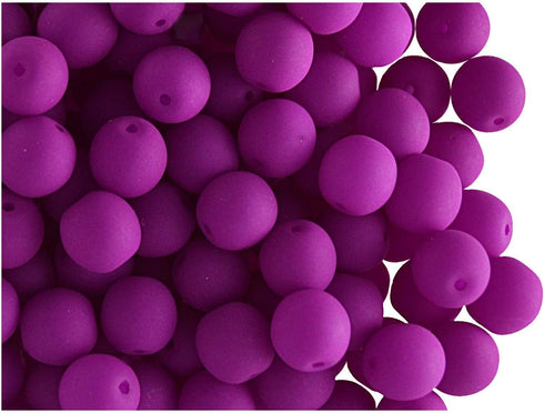 SCARA 200 pcs Czech Glass Round Beads 0.24 inches (6mm), Dark NEON (UV Active) Glass beads for Jewelry and Bracelets Making, Beads for Bracelets, ...