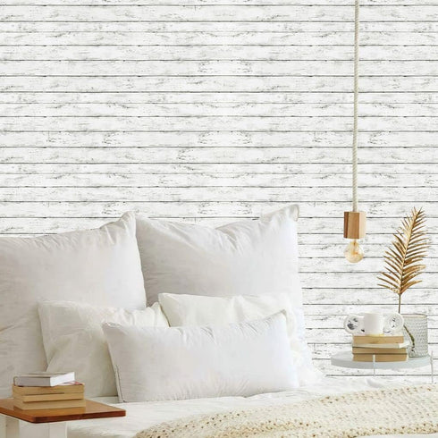 Arthome Peel and Stick Wallpaper, Wood Contact Paper, Self Adhesive, Easy to Clean, Vinyl Film for Furniture Countertop, Distressed Plank Grain Vi...