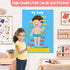 35 Pcs Body Parts for Kids Felt Board Set Preschool Learning Interactive Educational Human Teaching Storytelling Early Learning Play Kit Interacti...