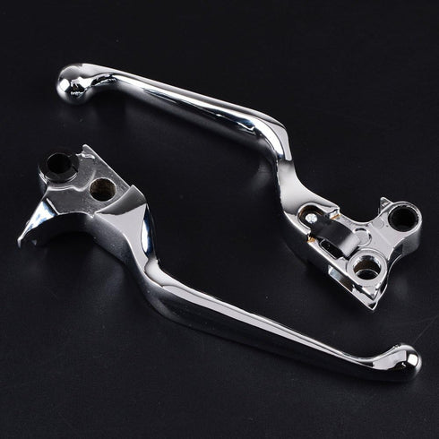 2X Chrome Brake Clutch Hand Levers Fit Harley Davidson Dyna XL Sportster 883 1200 Softail Fat Boy Road King...