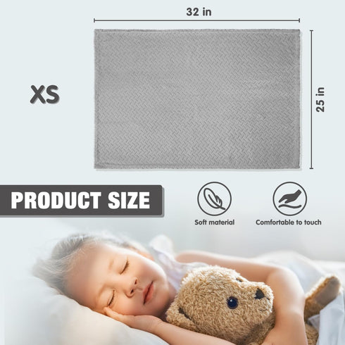 Baby Blanket Flannel, Cozy Throw Blankets for Newborn Infant and Toddler, Super Soft and Warm Receiving Baby Blanket for Crib Stroller (Grey 25 * ...
