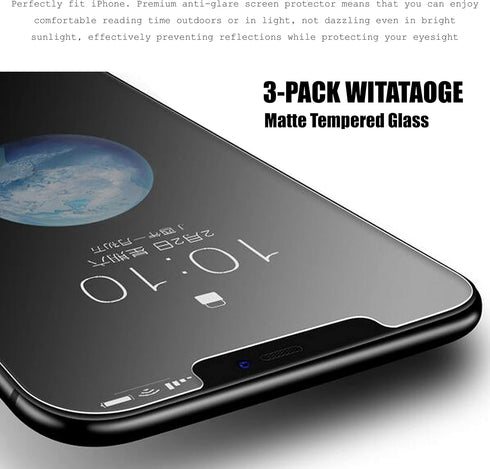 3 Pack Matte Screen Protector for iPhone 12 Pro Max Matte Tempered Glass Anti-Fingerprints Anti-Glare Anti-Scratch 9H Hardness Film for iPhone 12 ...
