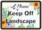 Please Keep Off Landscape Tin Sign, Colorful Flower Pattern Plaques Metal 12x8 Inches...