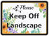 Please Keep Off Landscape Tin Sign, Colorful Flower Pattern Plaques Metal 12x8 Inches...