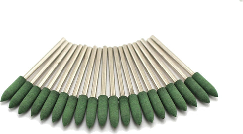 20 pc 4 mm (5/32 Inch) Bullet Rubber Rotary Tool Polishing Burr with 3/32 Inch Shank for Dremel Rotary Tools...