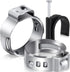 80PCS 1/2inch Stainless Steel Pex Cinch Clamp Rings plus 3/4inch Half Clamp J-Hook with Nails for Pex Tubing Pipe...