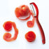 triangle Swivel Peeler, Red - Stainless Steel Serrated Twin Blade - Peels Soft, Delicate Fruits & Vegetables - Lightweight Handle - Dishwasher Saf...