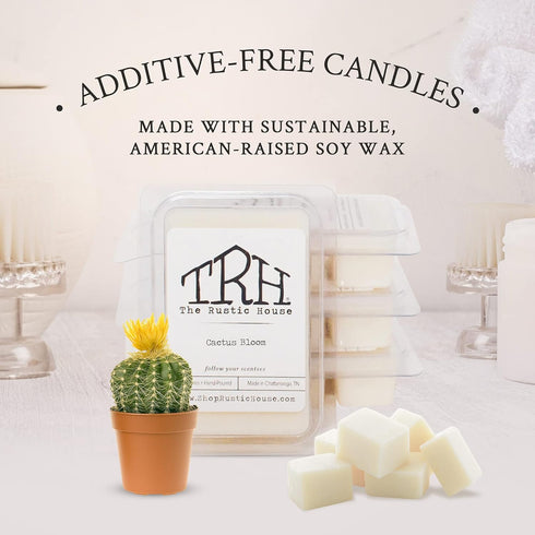 Hand Poured Scented Soy Wax Melts for Home Fragrance | Assorted Aromas | The Rustic House | Nature Inspired | Aromatherapy (Cactus Bloom)...