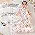 PHF 100% Muslin Cotton Baby Sleep Sacks, 0-6 Months Sleep Sack with 2-Way Zipper, 2 Pack Cooling 0.5 TOG Breathable Small Size Sleeveless Baby Wea...