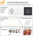 Nuberlic 4 Pack Embroidery Kit for Beginners Cross Stitch Kits Needlepoint Kits for Adults, Include 4 Embroidery Hoops, 4 Embroidery Cloth with Pa...