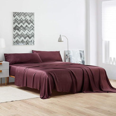 YnM Cooling Pillowcase 2 Pack,King(21''x40'')?Burgundy...