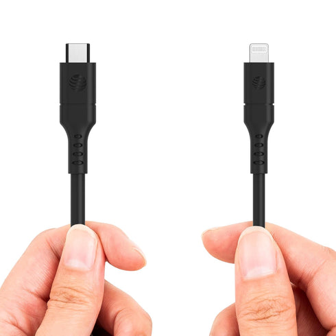 AT&T USB C to Lightning Fast Charging Cable for Apple iPhone, iPad, Samsung Galaxy, and Google Pixel (Black, 6 Ft)...