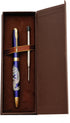 February Mountain Mother of Pearl Ballpoint Pen, Retractable Ballpoint Pens, for Gift, Business, Office, 1.0mm Medium Point Black Ink, Extras Repl...
