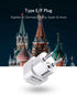 BESTEK Europe Travel Plug Adapter, Grounded Universal Type E/F Plug Adapter EU to US Adapter - Ultra Compact for Most of Europe, Asia Countries an...