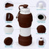 Collapsible Water Bottle, Upgrade Leakproof Foldable BPA Free Silicone Reusable Sports Bottle, Portable Refillable Bottles with Carabiner, Ideal f...
