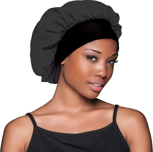 Evolve Satin Wide Edge Bonnet Black...