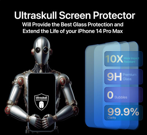 Screen Protector for iPhone 14 Pro Max Screen Protector (2 Pack), Case Friendly 9H Hard Tempered Glass Anti Shatter, Scratch Resistant, No Bubbles...