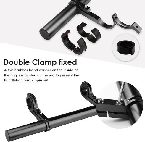Bicycle handlebar, bicycle handlebar extender 11.8in, multifunctional aluminum alloy bracket extension, handlebar extension rack, used for compute...